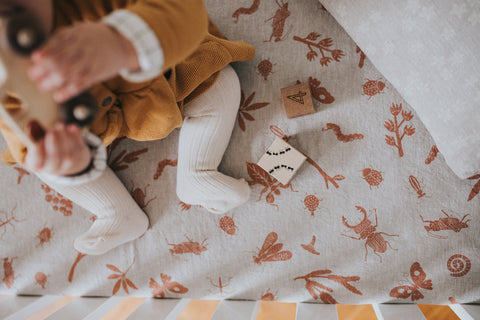 Fitted Linen Crib Sheet