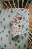 Fitted Linen Crib Sheet