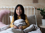 Linen Twin Bed Set - Elderflowers