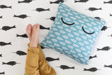 duvet set - narwhals + big waves