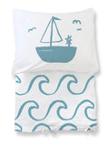 duvet set - big waves blue