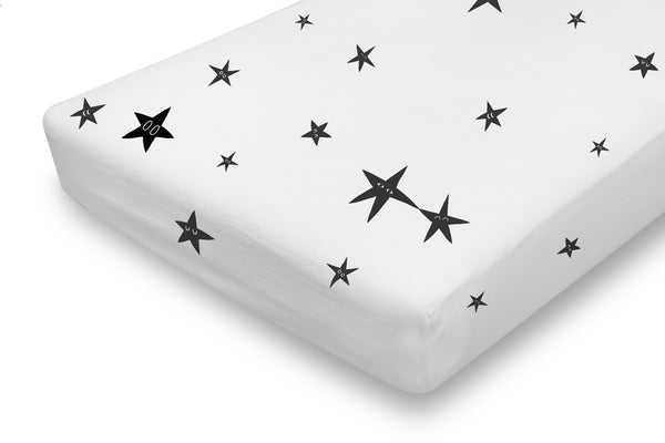 fitted crib sheet - stars