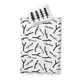 toddler/crib duvet set - twigs